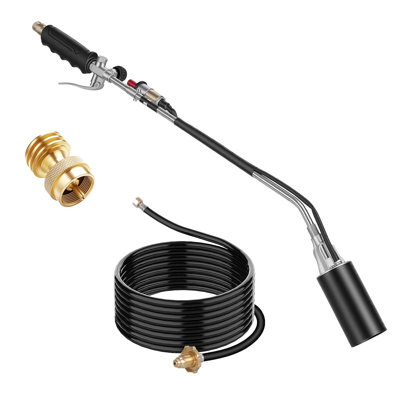 180,000 BTU Propane Weed Torch with 10FT Hose & Piezo Ignition