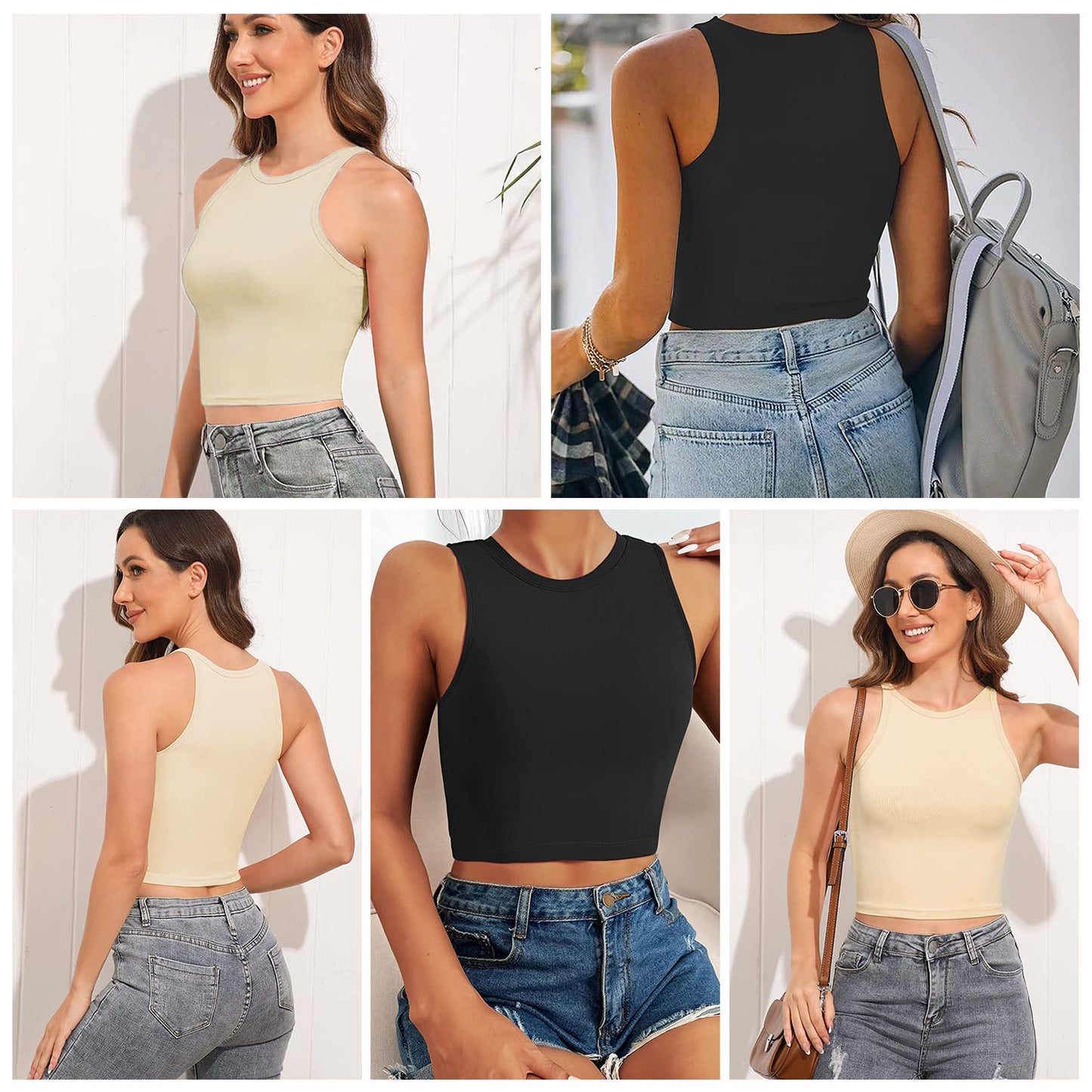 Women Sleeveless Cropped Tank Top