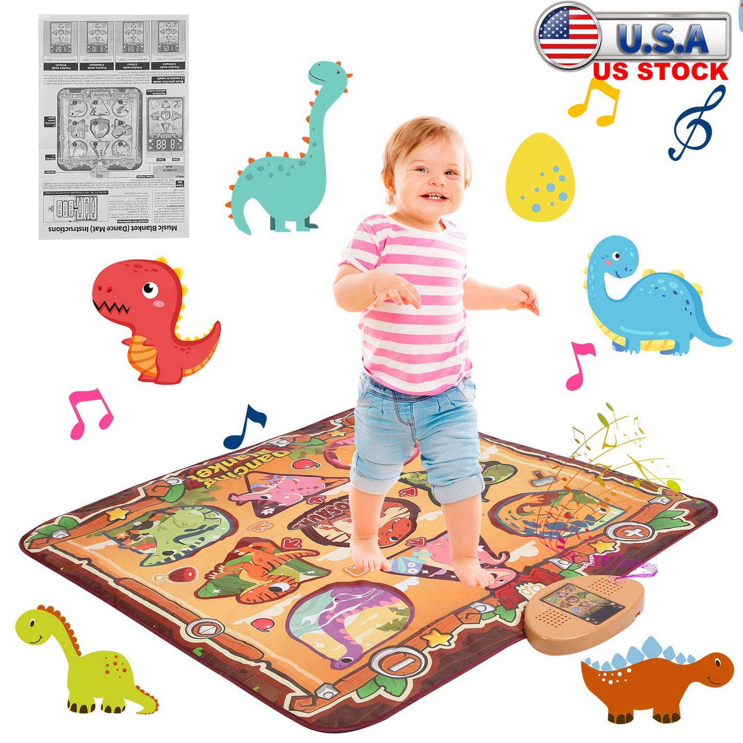 Electronic Music Dance Mat for Kids with 6 Game Modes