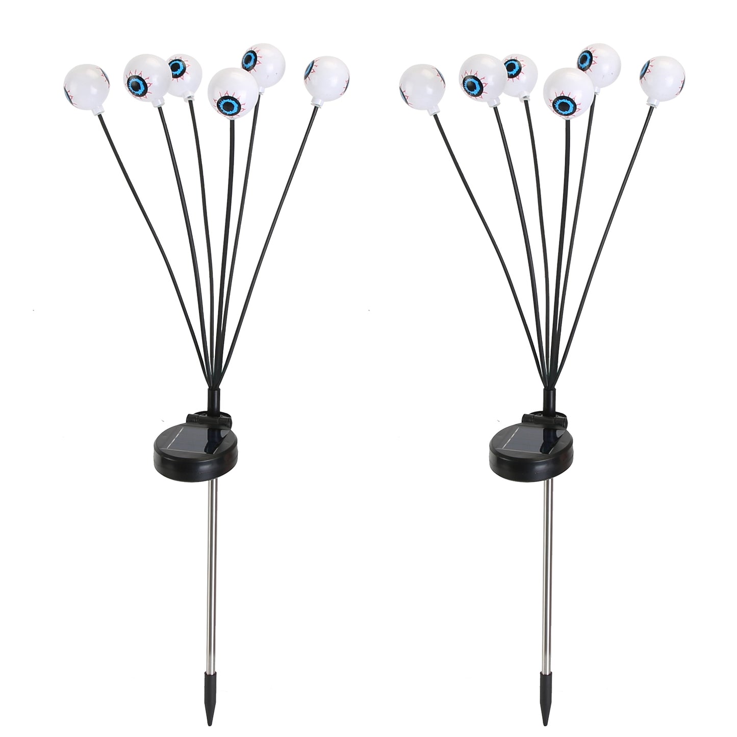 Solar Scary Eyeballs Halloween Path Lights - 12 LED Swaying