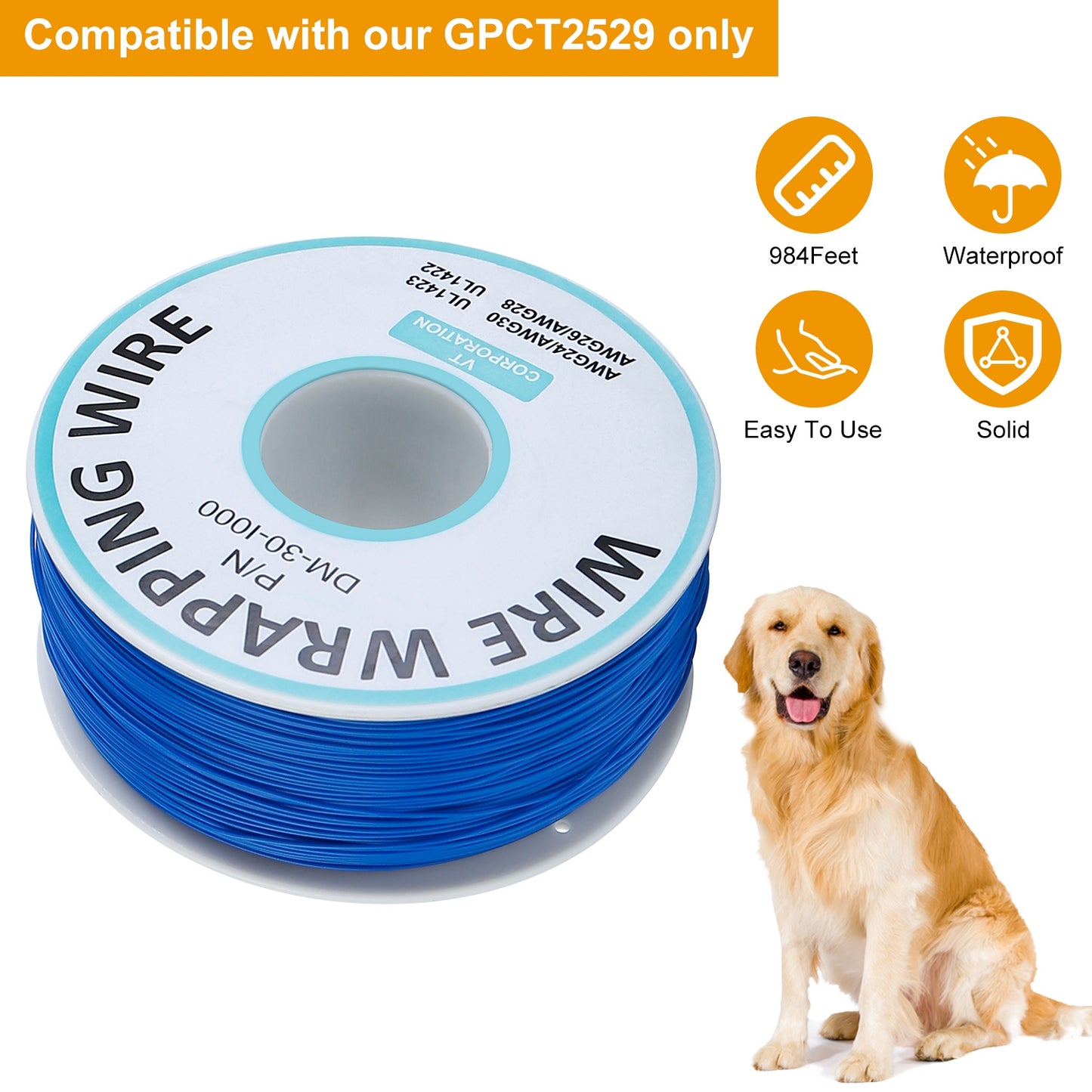 Dog Fence Boundary Wire 656ft Copper for Underground Systems