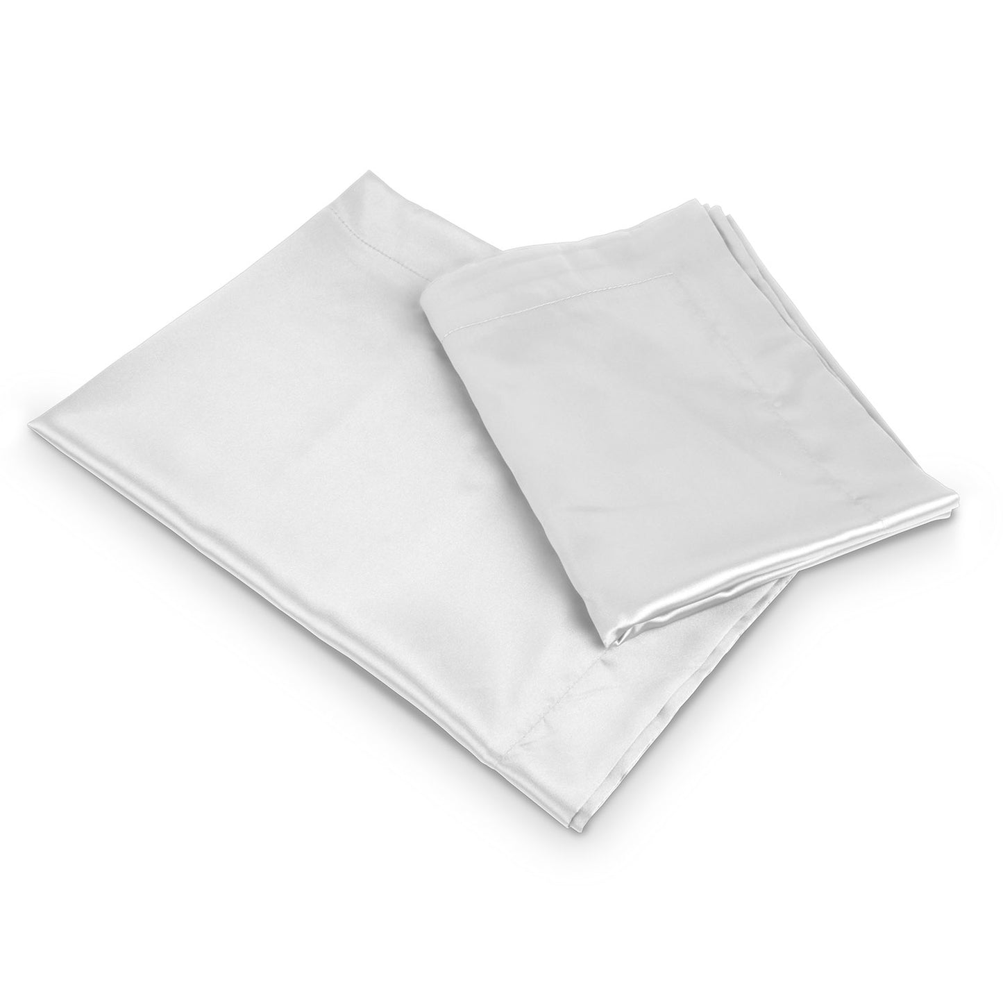 Satin Pillowcases King Size Set of 2 - White