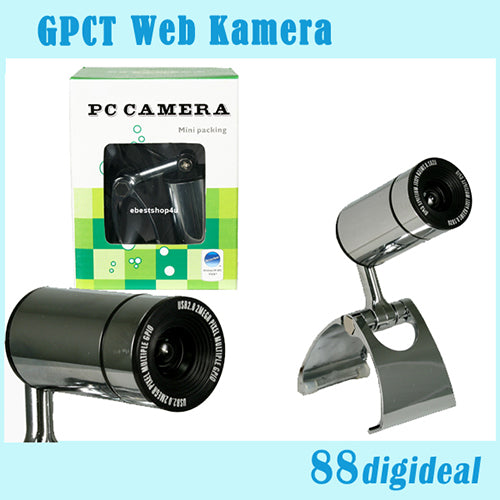 Webcam with Adjustable Clip - Silver Steel Design