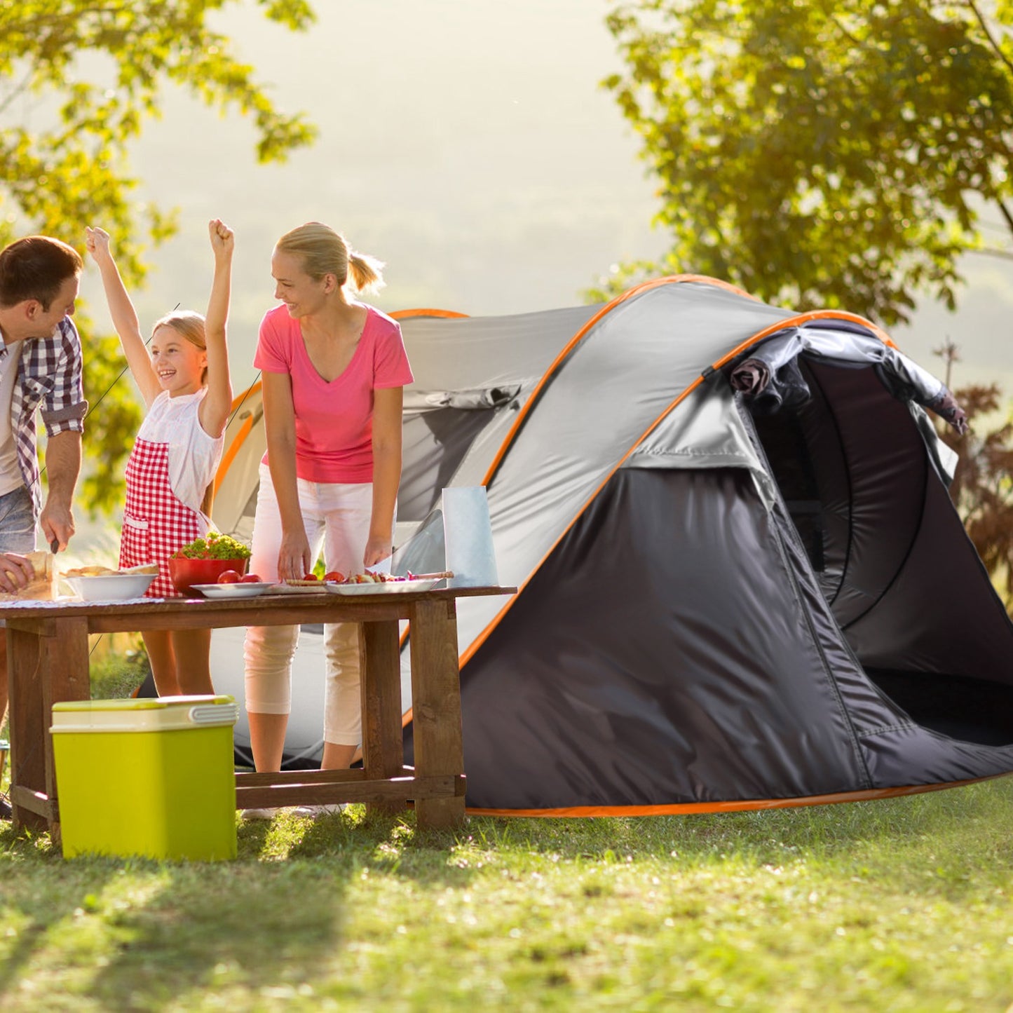 Pop Up Tent 5-8 Person Instant Setup Waterproof Camping Tent