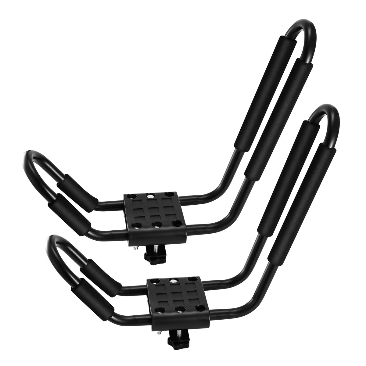 Title: 1 Pair Universal J-Bar Kayak Carrier 220LBS Load Heavy Duty Canoe Car Top Mount Carrier Roof Rack w/ 2Pcs Tie Down Straps
