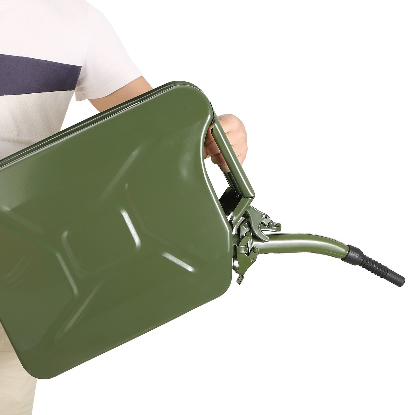 5 Gallon Steel Jerry Can with Spill-Proof Spout