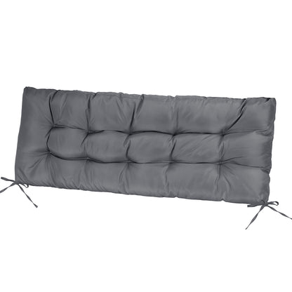 Bench Seat Cushion 51x20in Waterproof with Ties for Outdoor