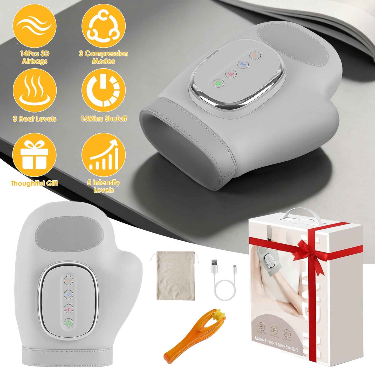 Cordless Hand Massager with Heat & Air Compression