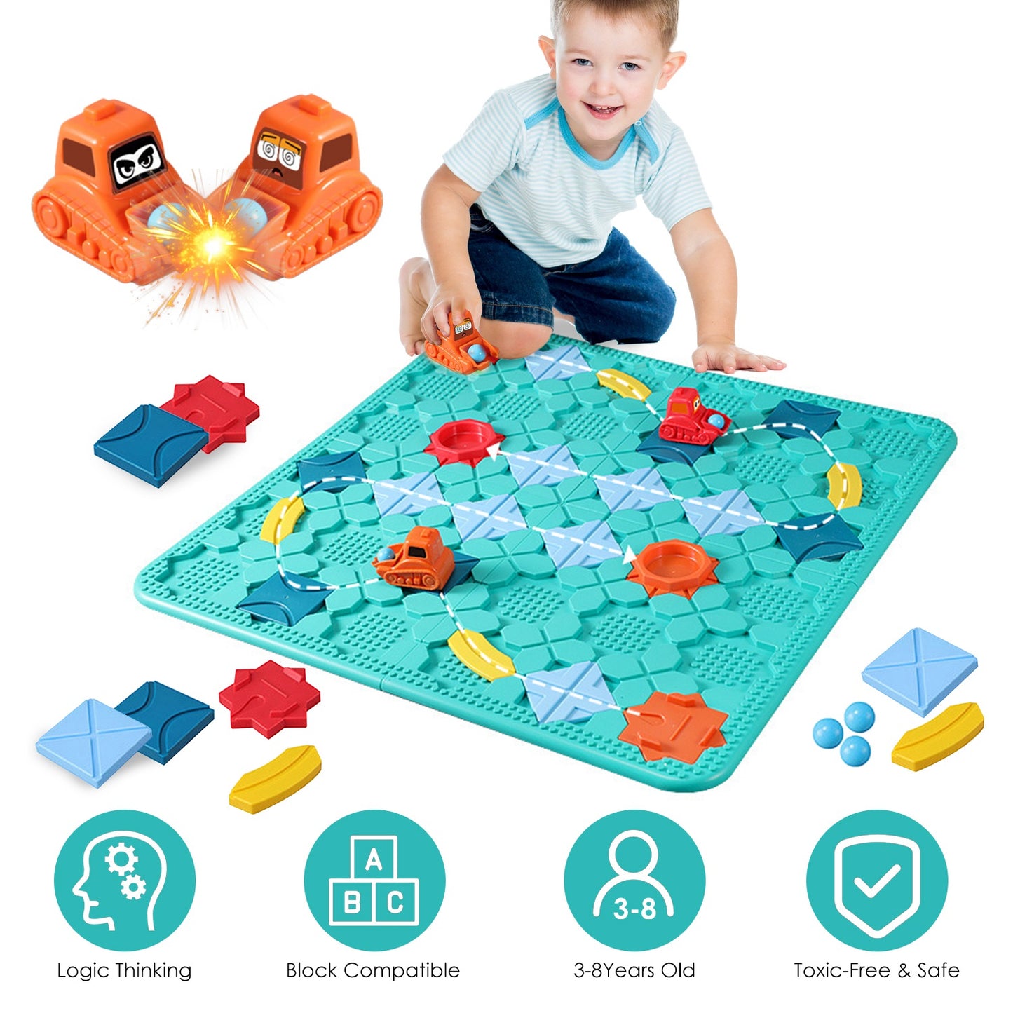 Logical Road Builder Puzzle Game for Kids Ages 3-8