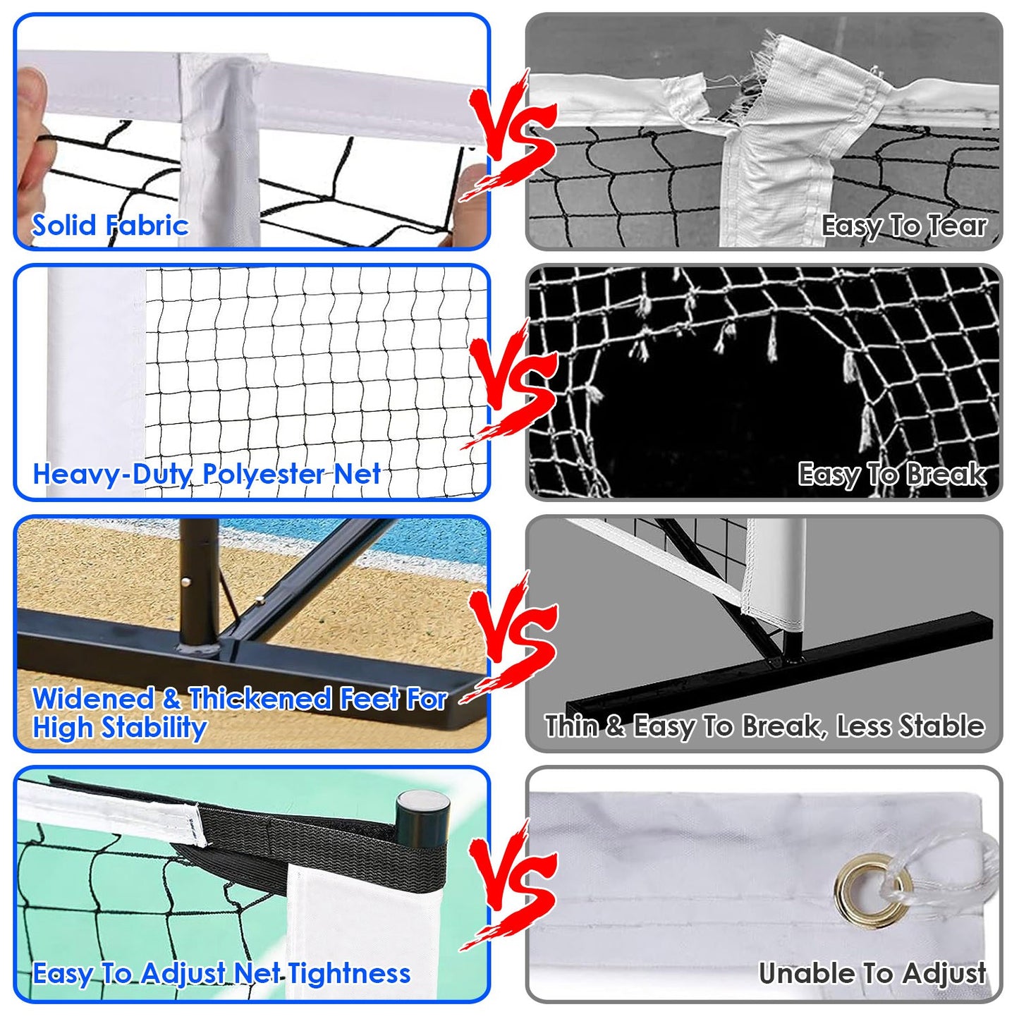 Pickleball Net Set 22ft Regulation with Paddles & Balls