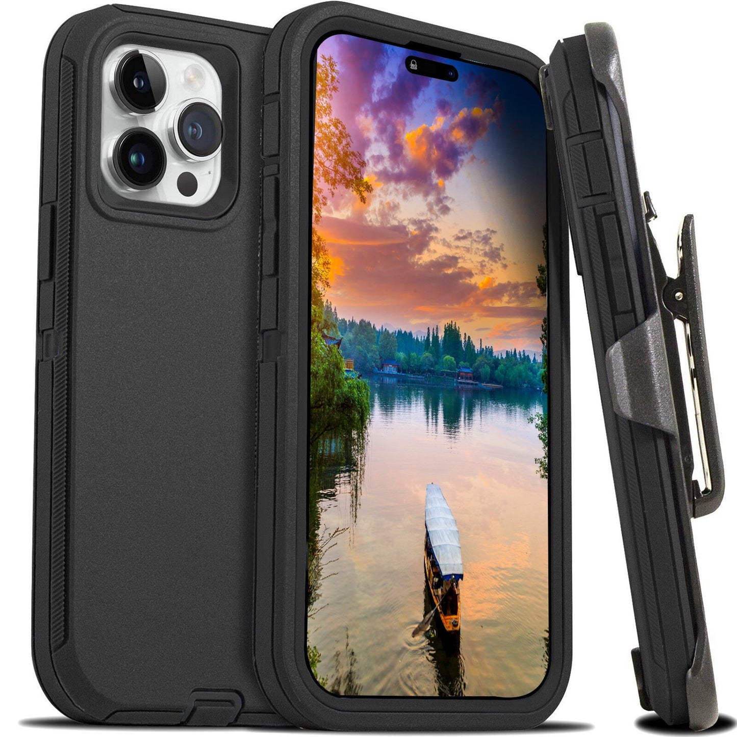 Heavy Duty Phone Case with Belt Clip for iPhone 12-14 Series