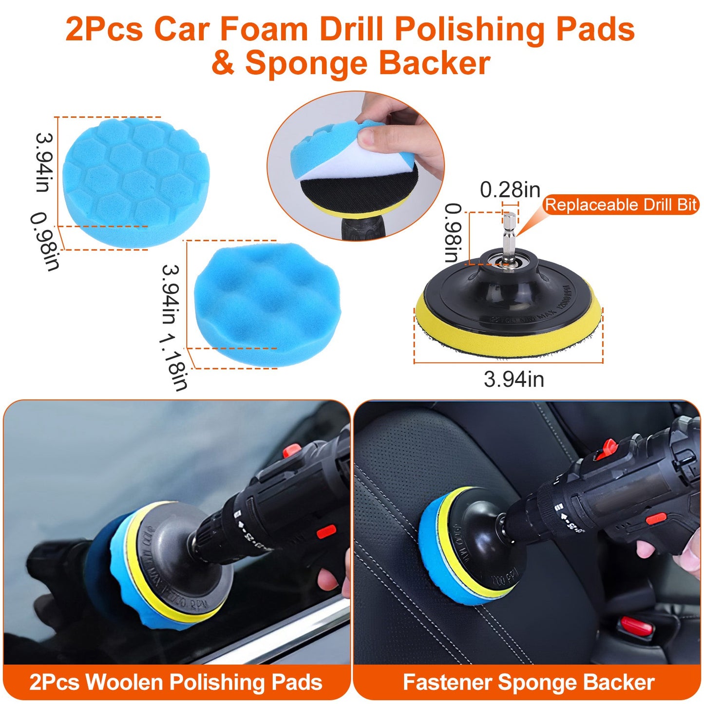 Car Detailing Brush Kit - 26 Piece Complete Cleaning Set