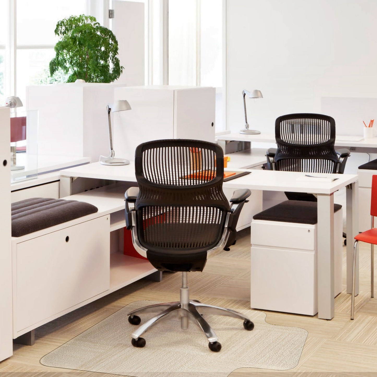 Chair Mat 36" x 48" PVC Floor Protector for Hard Floors