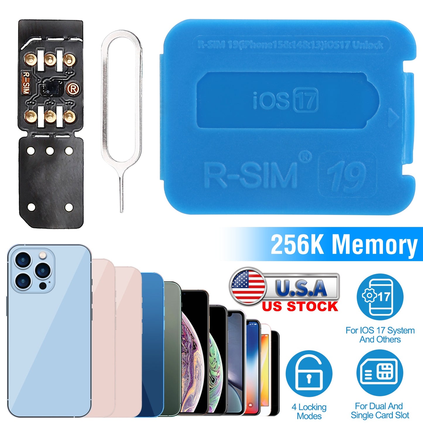 R-SIM 19 Unlock Card for iPhone 15-6 iOS 17 Compatible