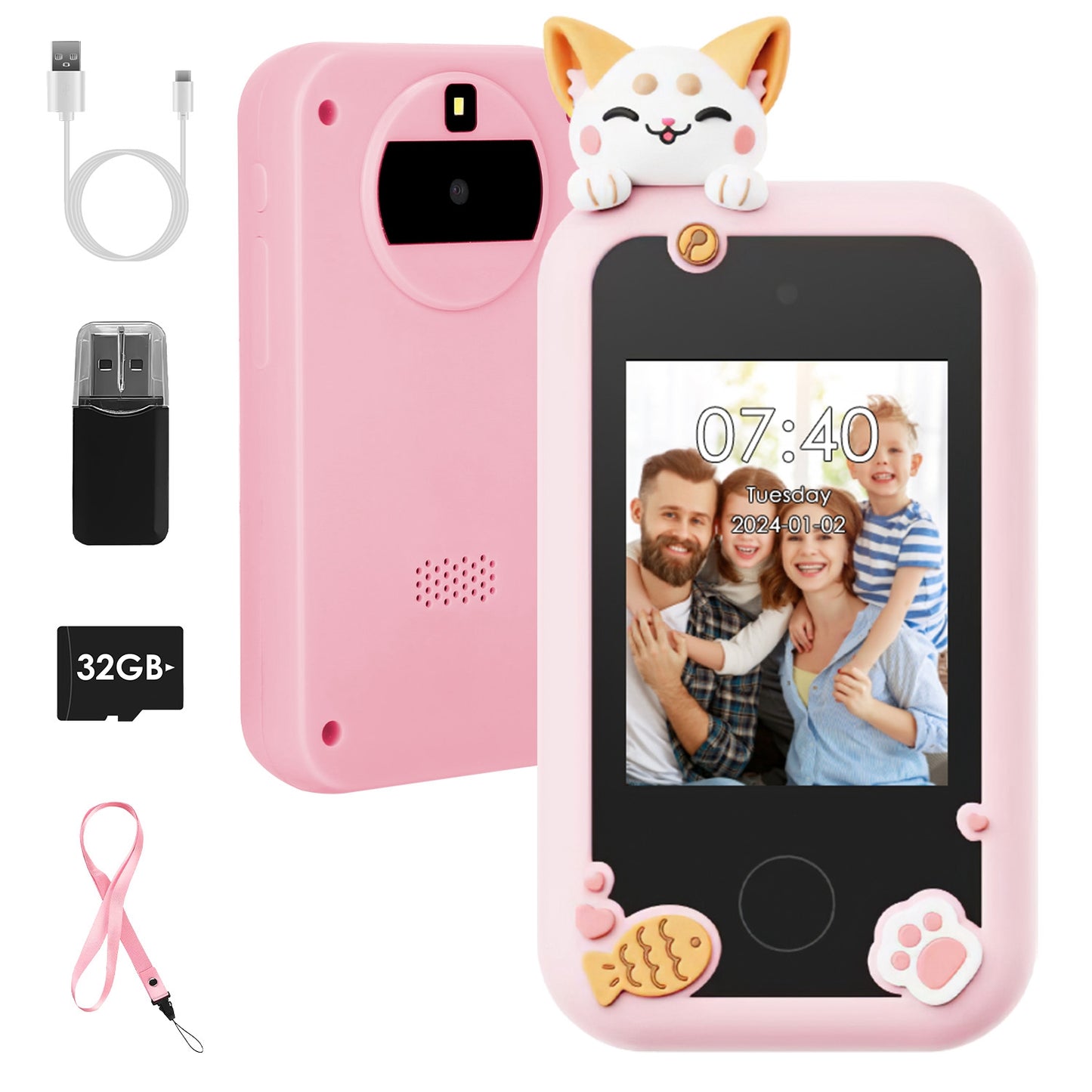 Kids Toy Smartphone with Dual Camera & 16 Educational Games