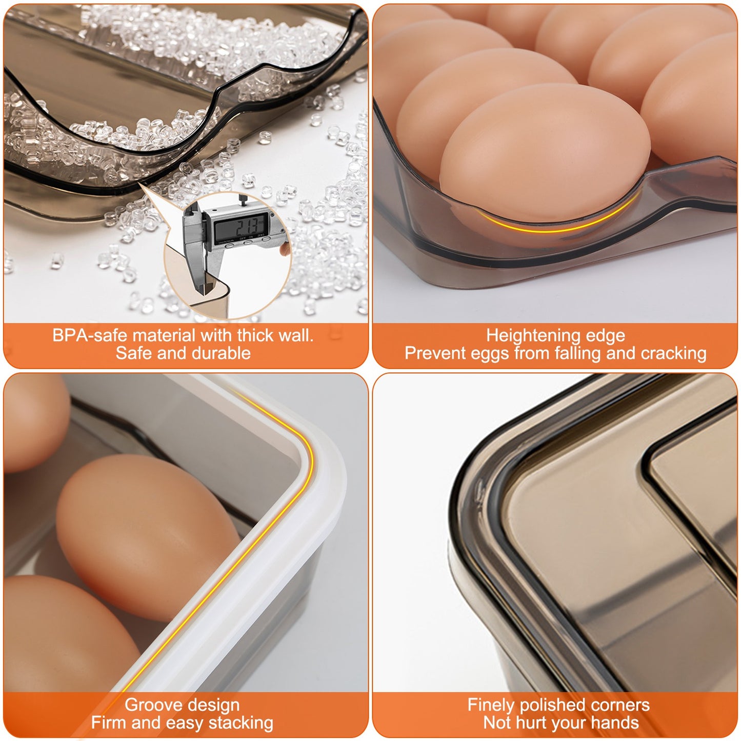 Egg Storage Container for Refrigerator - 36 Egg Capacity