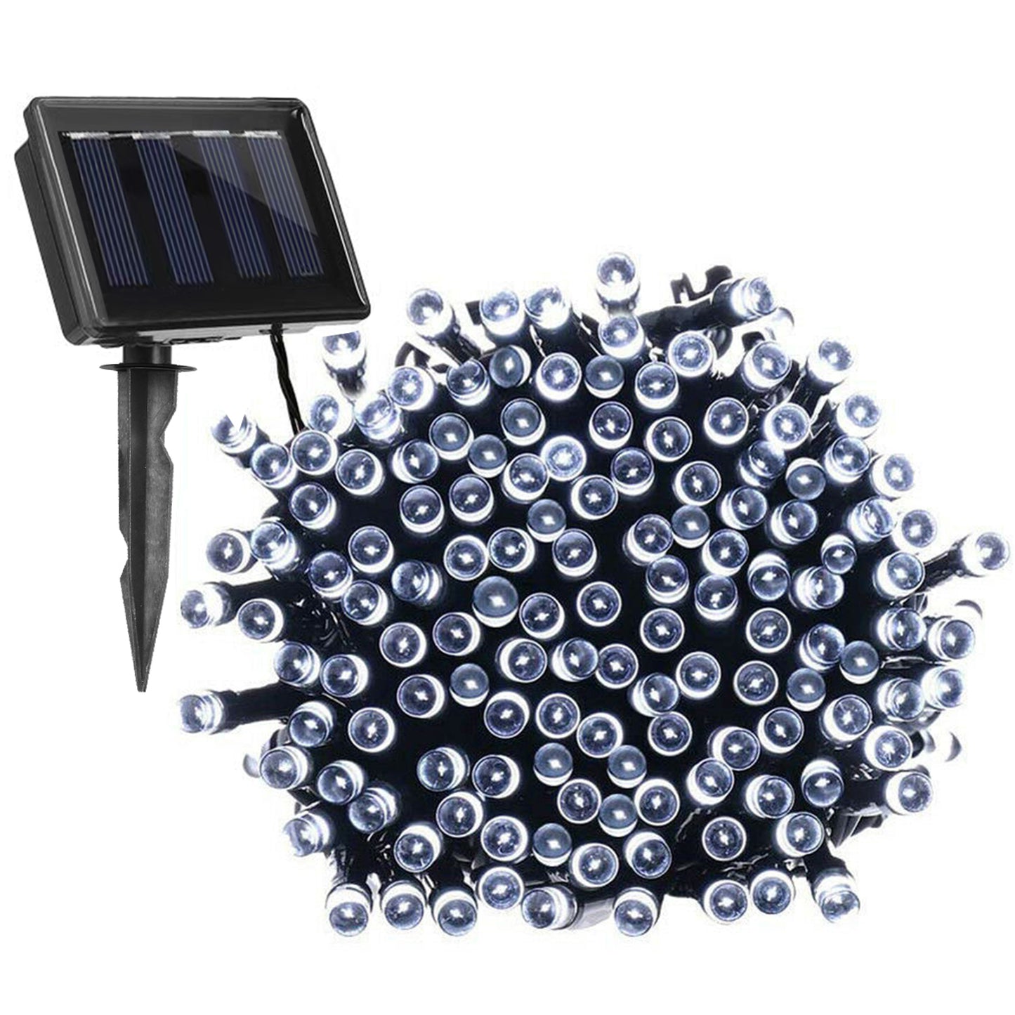 Solar String Lights 100 LED 40ft Outdoor Waterproof Cool White