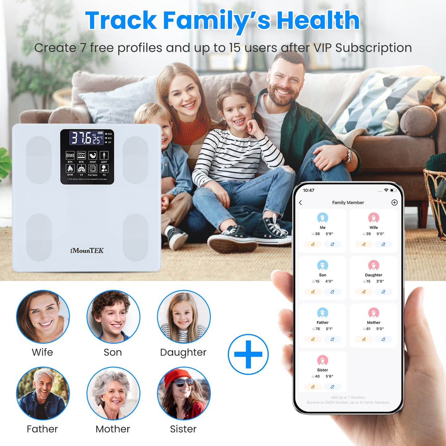 Smart Body Weight Scale with App Sync & Body Composition