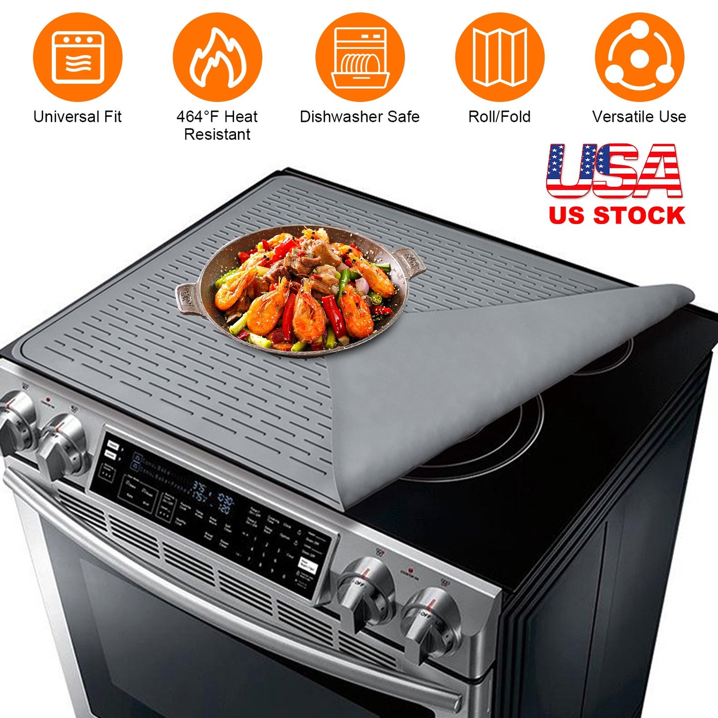 Silicone Stove Top Cover - 28x20in Heat Resistant Mat