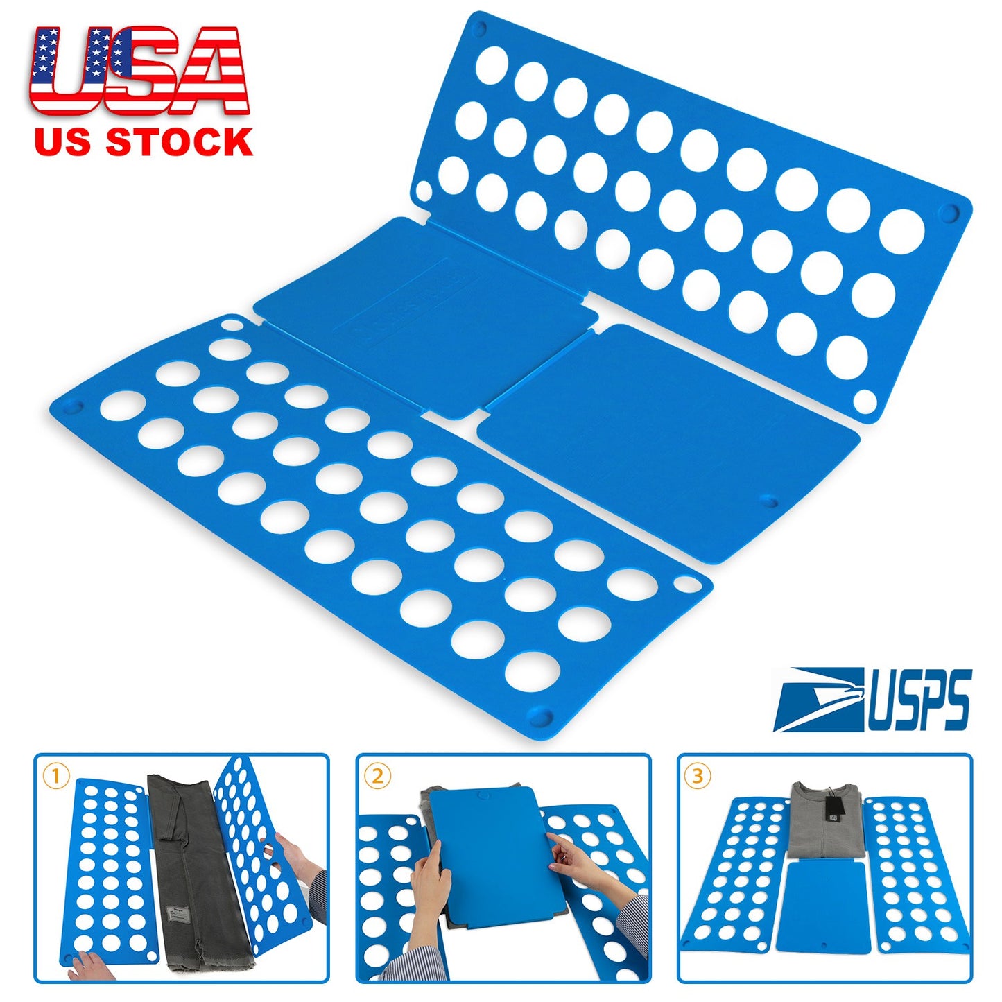 Shirt Folding Board - 23x27 Inch Plastic Clothes Organizer