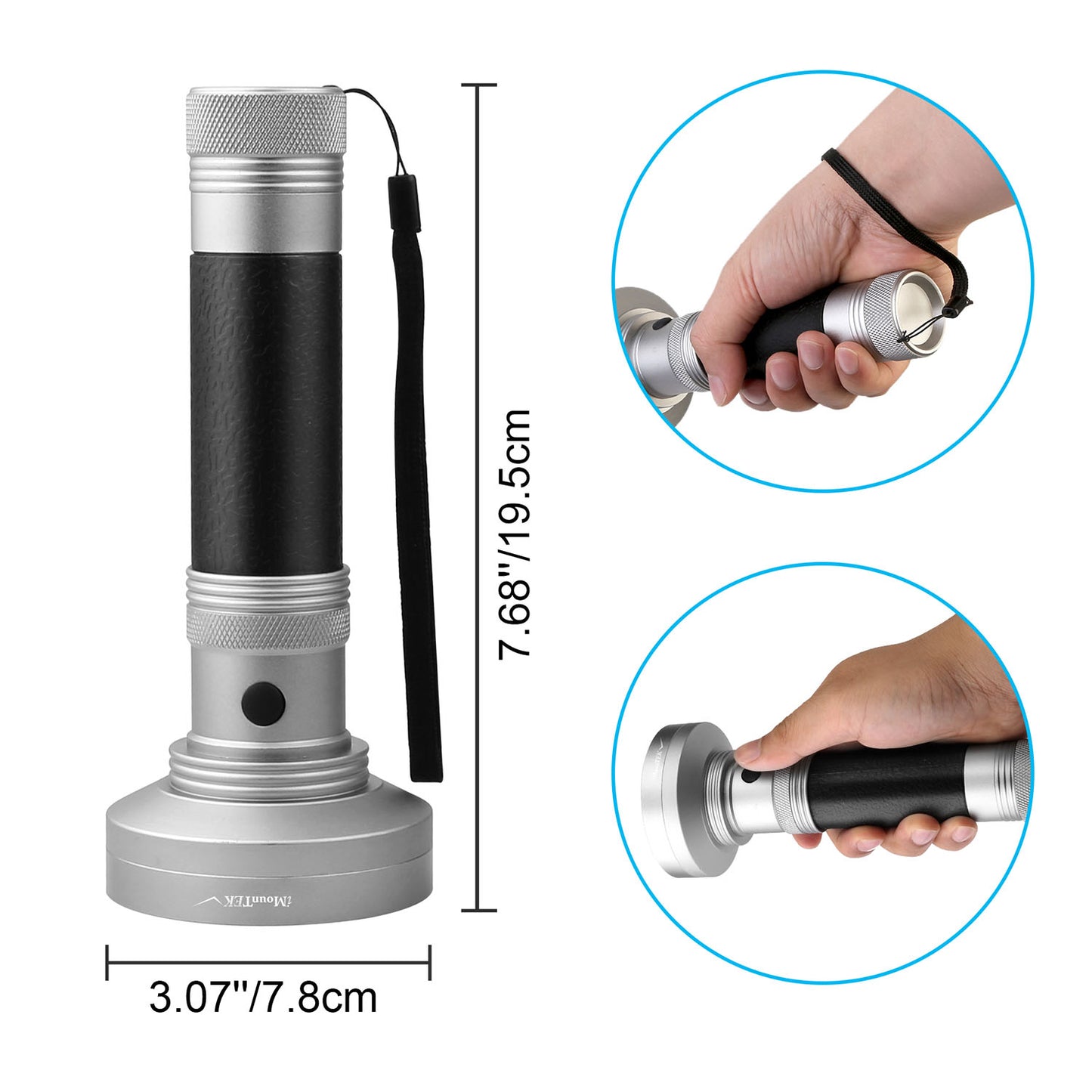 100-LED UV Blacklight Flashlight for Stain & Leak Detection