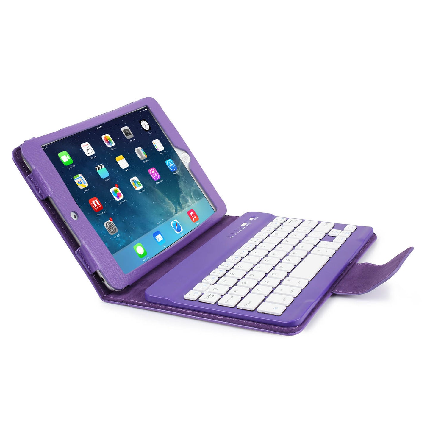 iPad Mini Keyboard Case with Wireless Bluetooth & Leather Cover