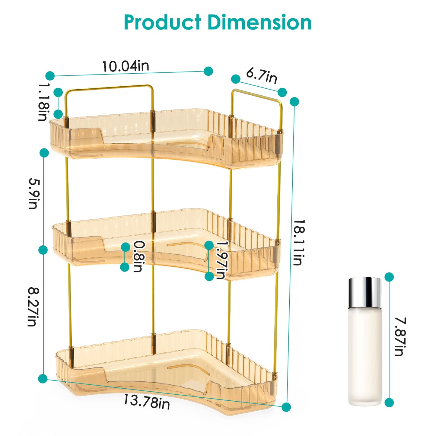 3-Tier Corner Countertop Organizer for Bathroom & Vanity