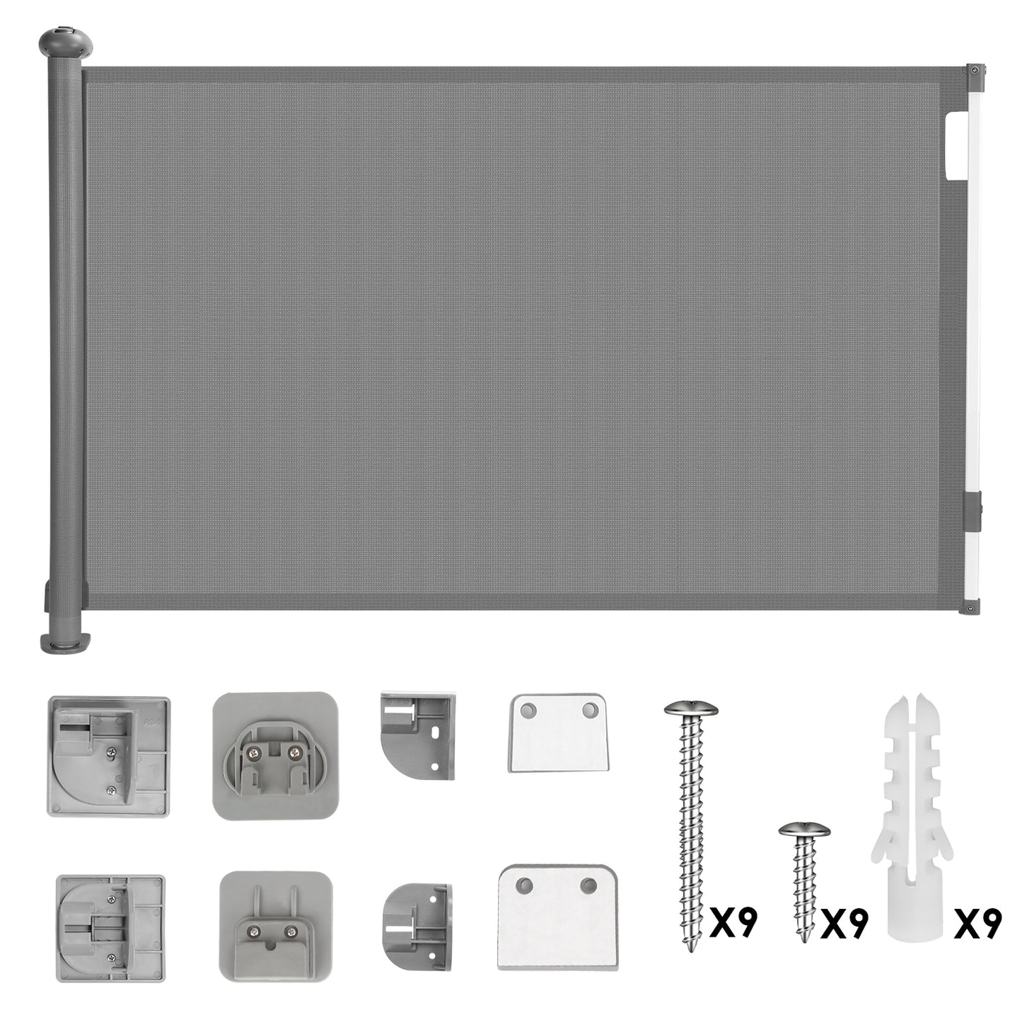 Retractable Baby Gate 58.3" Wide for Stairs & Doorways