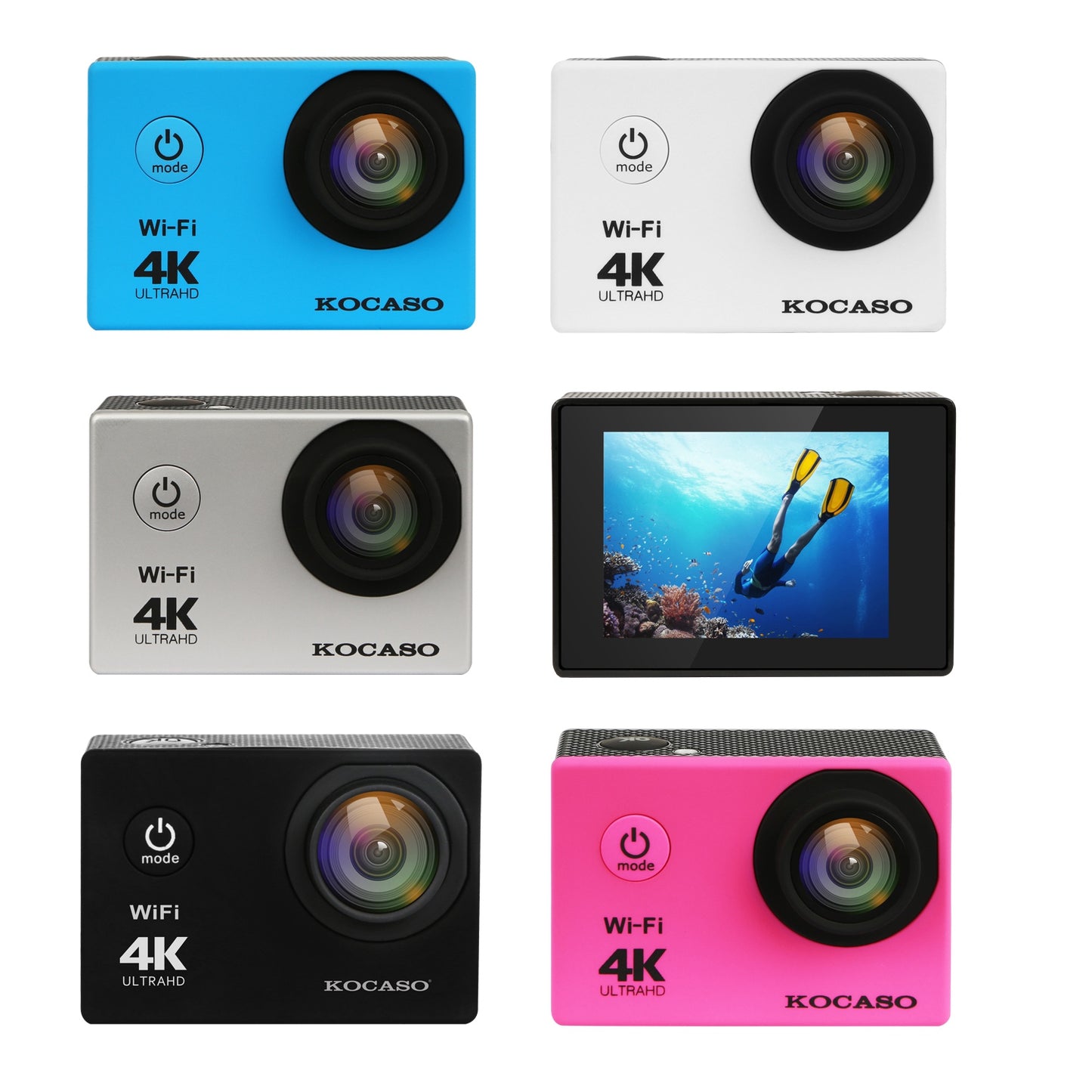 4K Action Camera with 170° Wide Angle Lens and WiFi