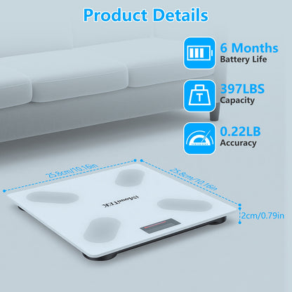 Smart Body Composition Scale with App Sync & 18 Health Metrics