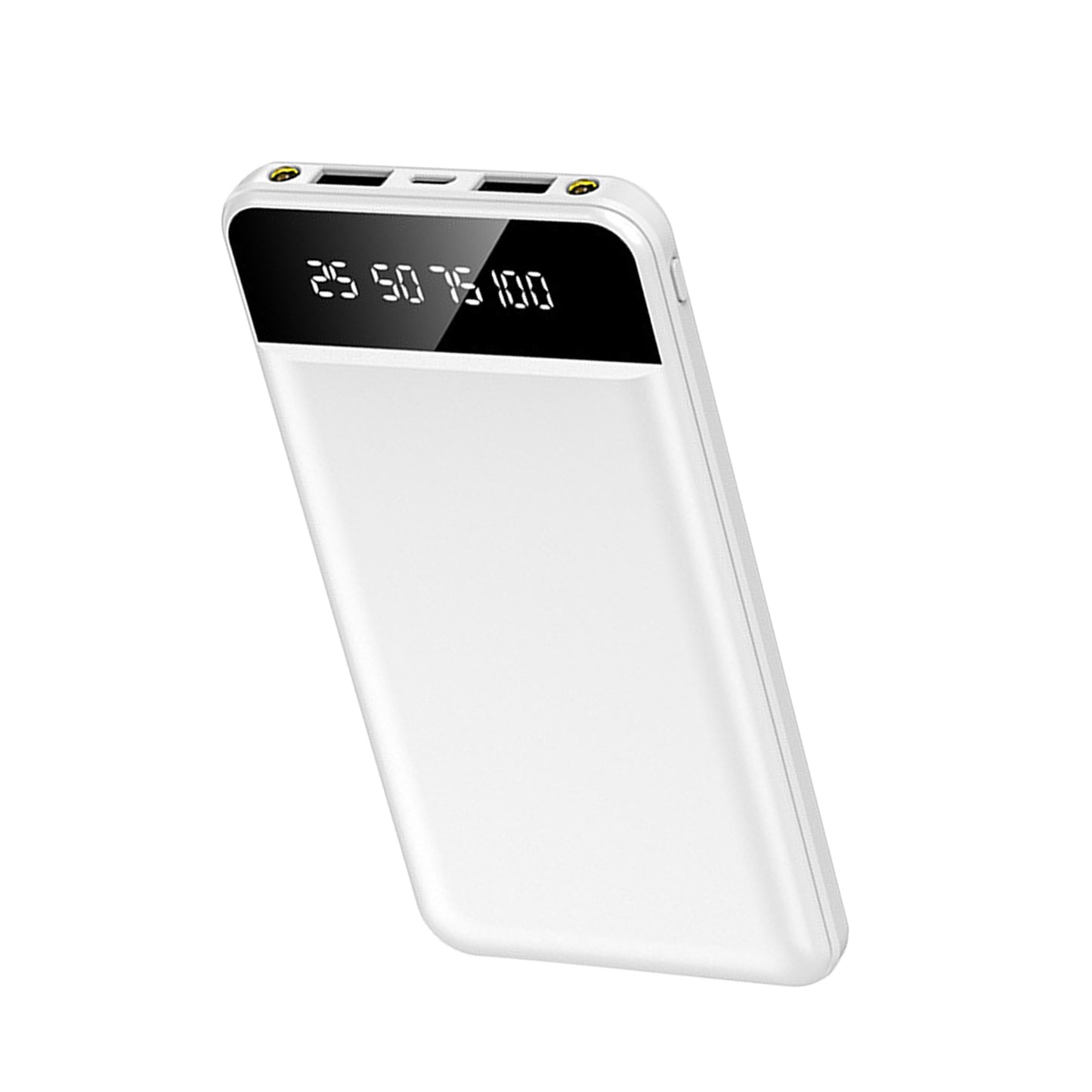10000mAh Portable Power Bank with Digital Display & Flashlight