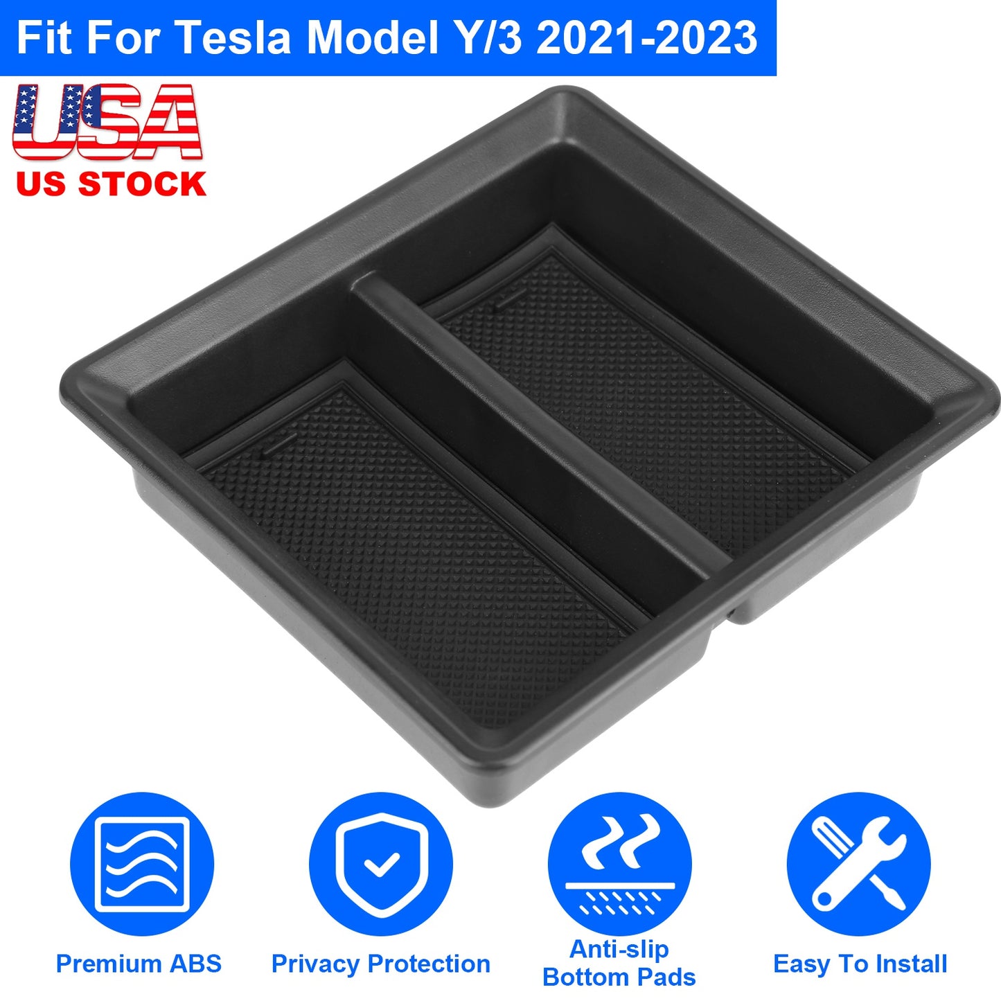 Center Console Organizer Tray for Tesla Model 3/Y 2021-2023