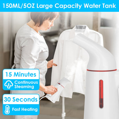 Portable Garment Steamer 700W with 30-Second Heat-Up