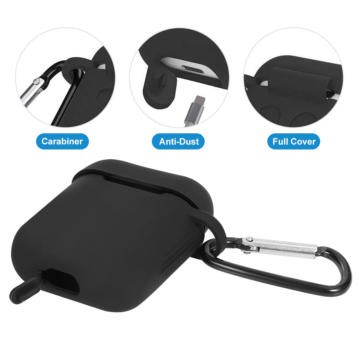 AirPods 1/2 Silicone Case with Accessories Kit