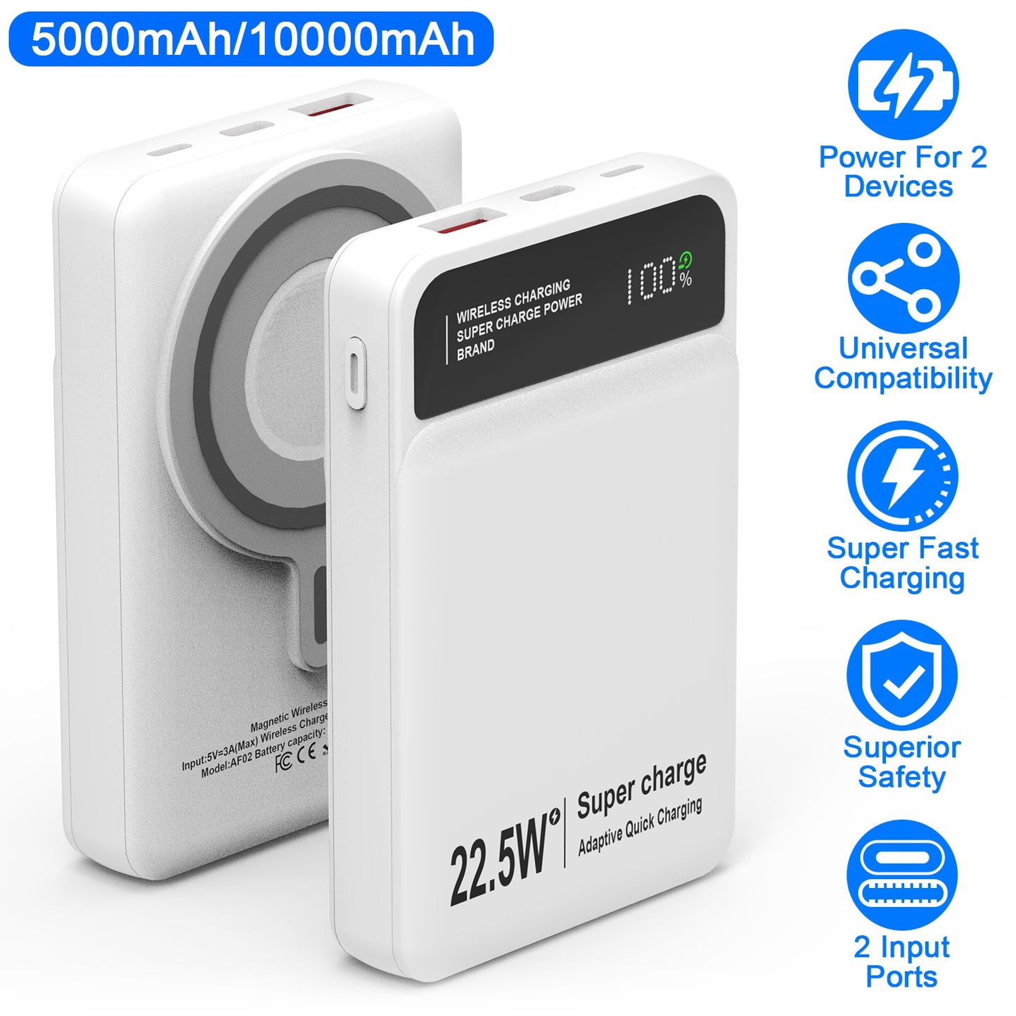 MagSafe 3-in-1 Wireless Power Bank with 22.5W Fast Charging