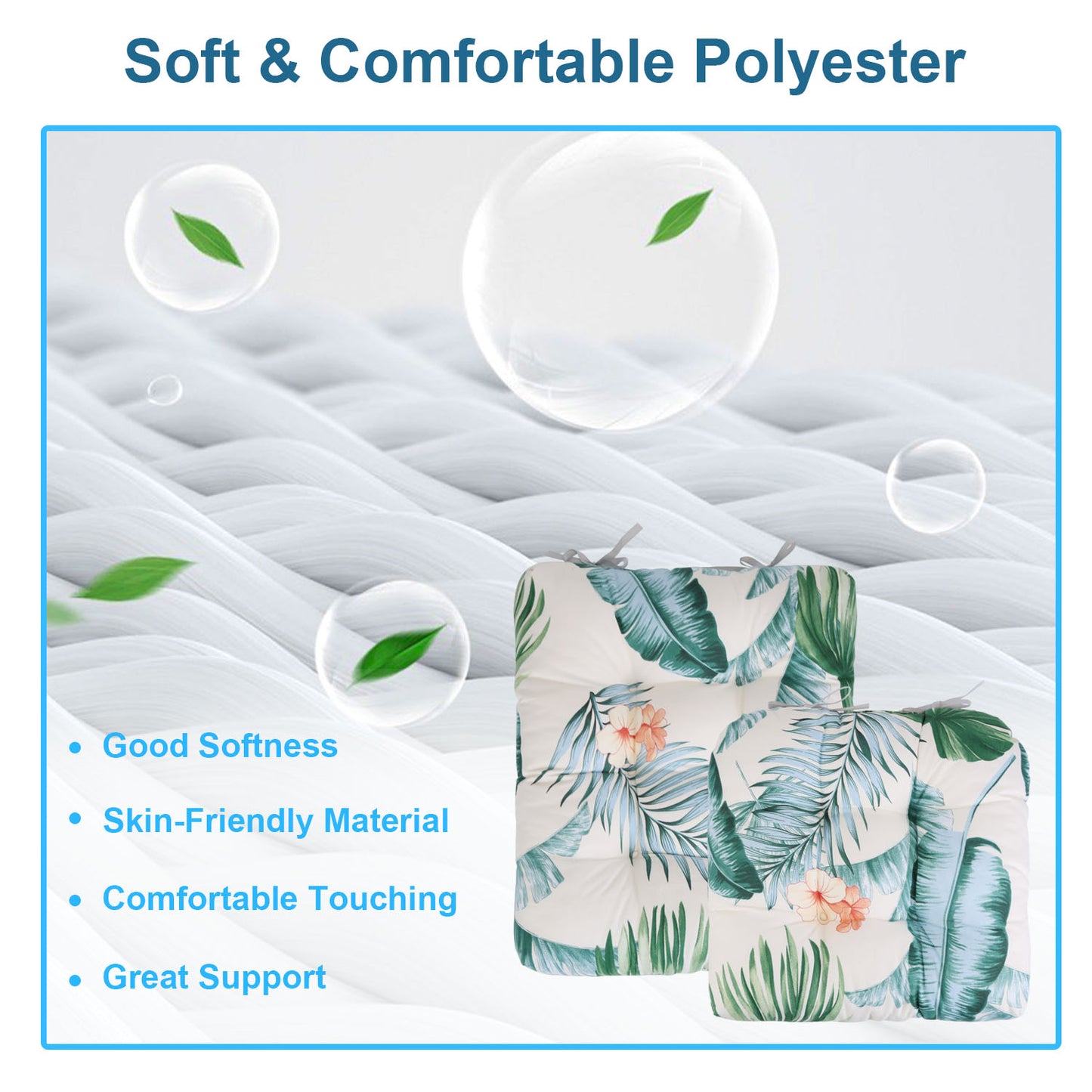 Rocking Chair Cushion Set - Waterproof with Non-Slip Ties