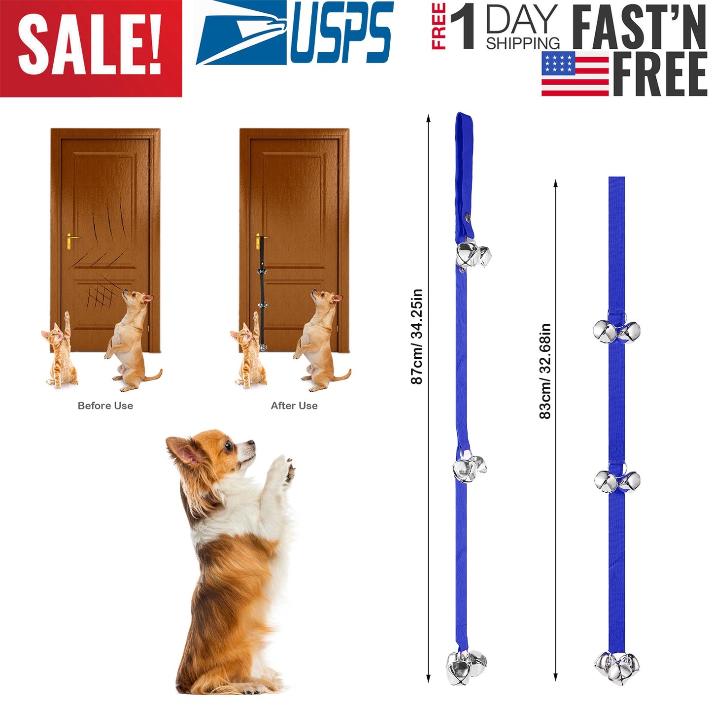 Dog Potty Training Doorbells with 7 Extra Loud Bells