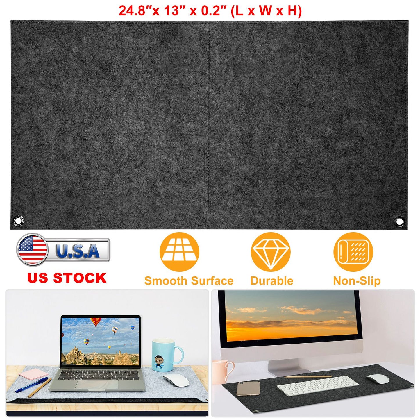 Extended Gaming Mouse Pad with Pen Holder - 24.8 x 13 Inch
