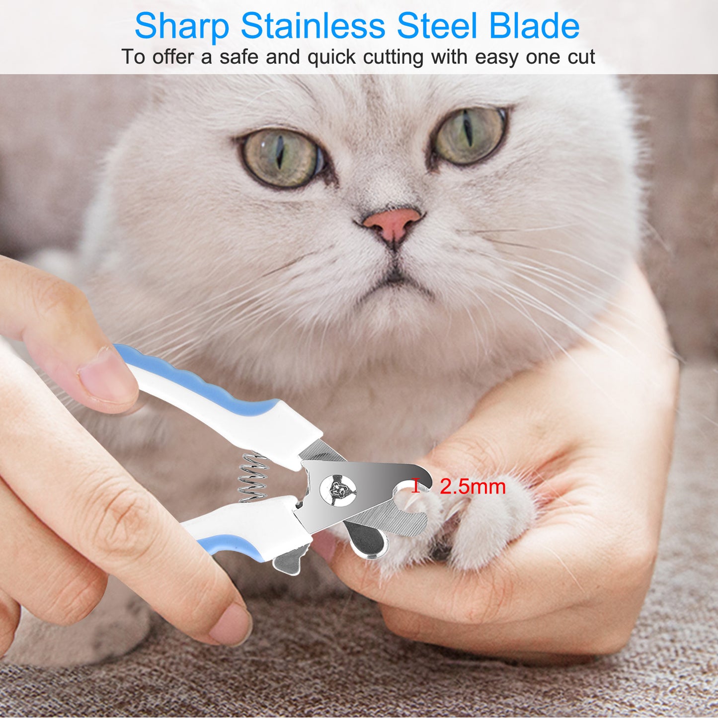 Dog Nail Clippers with Safety Guard & Free Nail File