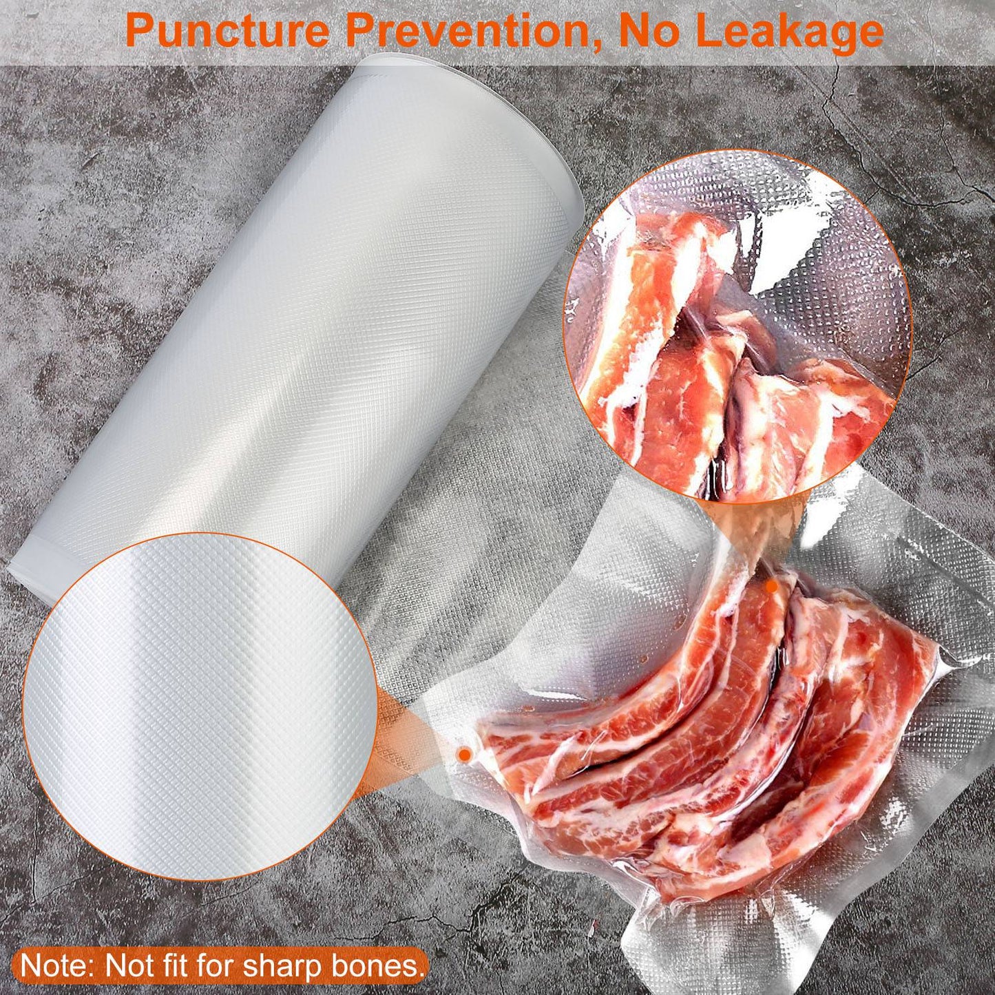 Vacuum Sealer Bags 7.67x49ft Roll - BPA Free Food Storage