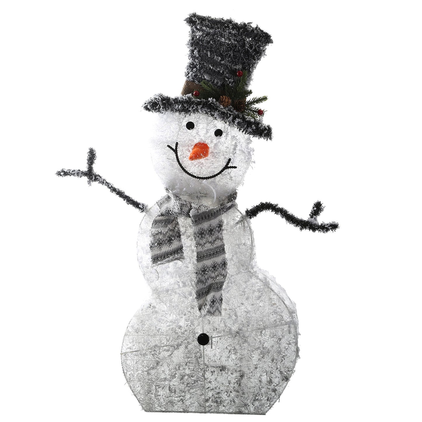 LED Lighted Snowman Christmas Decoration with Collapsible Frame
