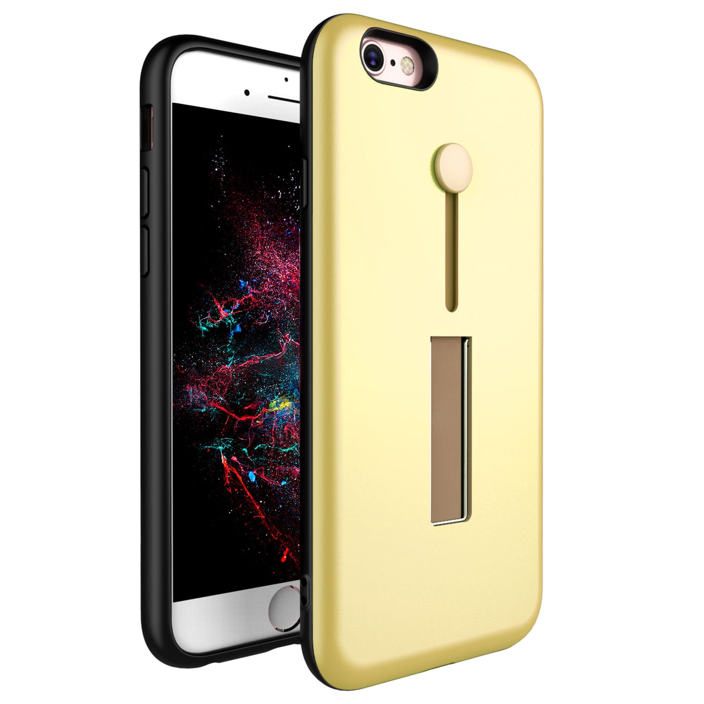 iPhone 8 Case with Finger Strap and Kickstand