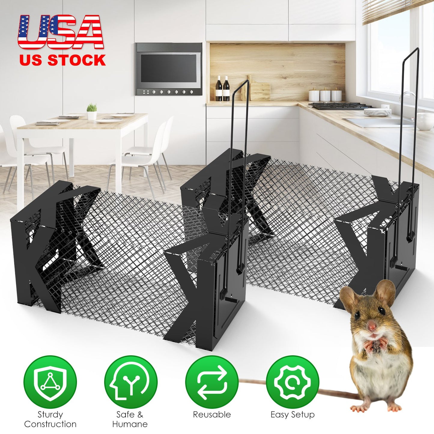 Humane Mouse Trap Cage 2-Pack - Live Catch & Release