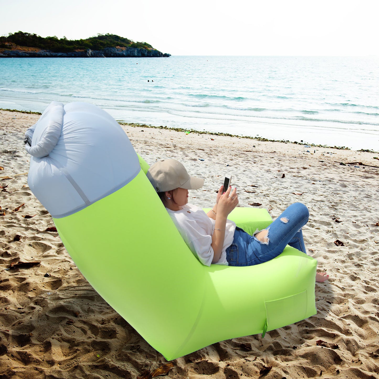 Inflatable Lounger Air Sofa with Carry Bag - Waterproof