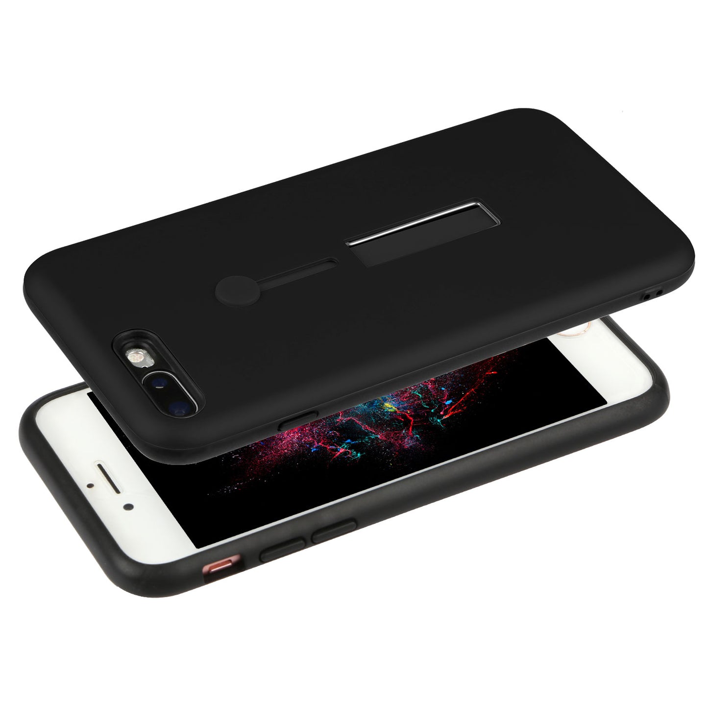 iPhone 8 Plus Case with Kickstand - Rugged Slim Snap-On