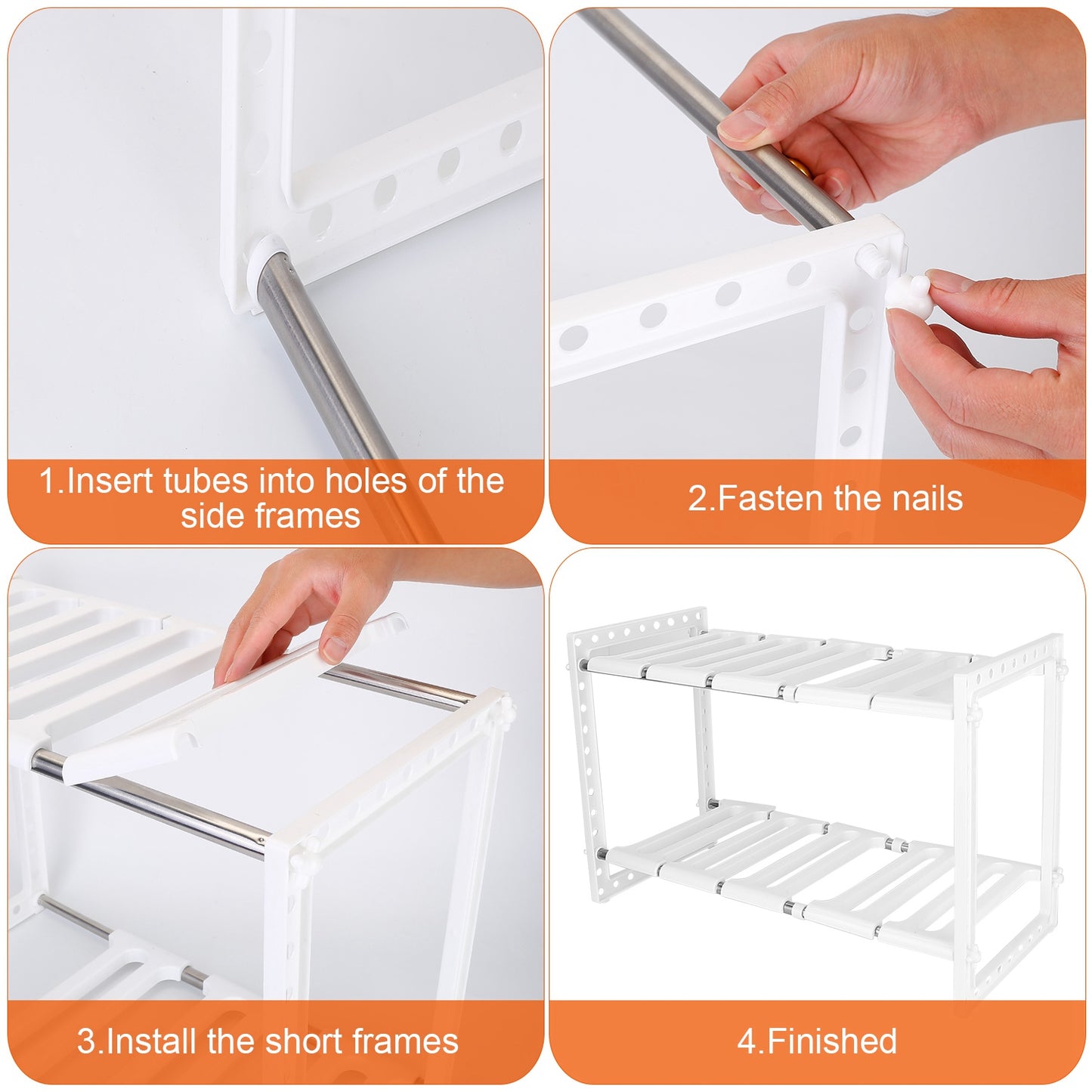 Under Sink Organizer 2-Tier Expandable Storage Rack