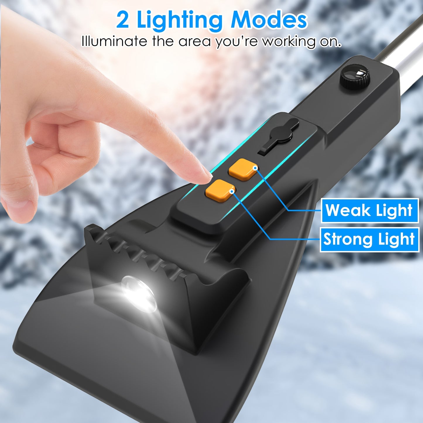 Telescopic Snow Brush with LED Lights and Ice Scraper