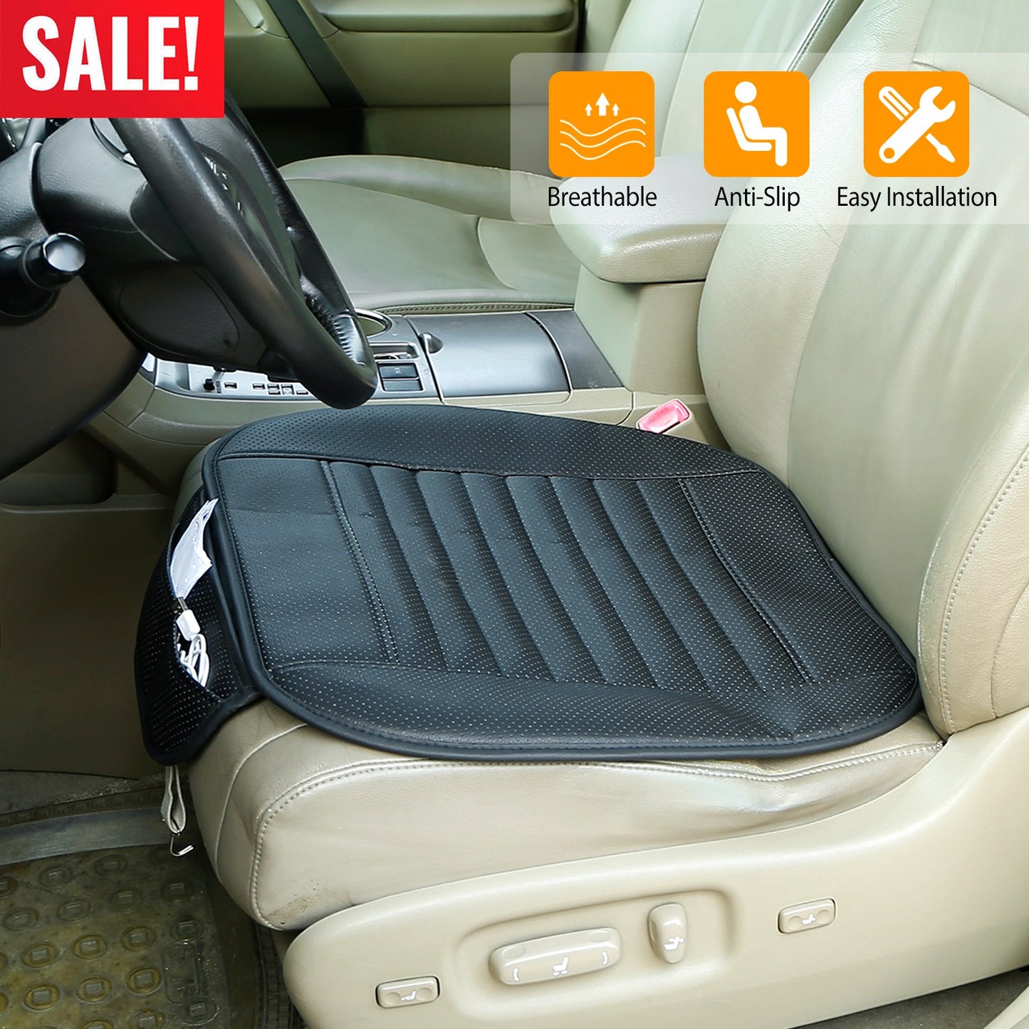 Car Front Seat Cover with Bamboo Charcoal Filling