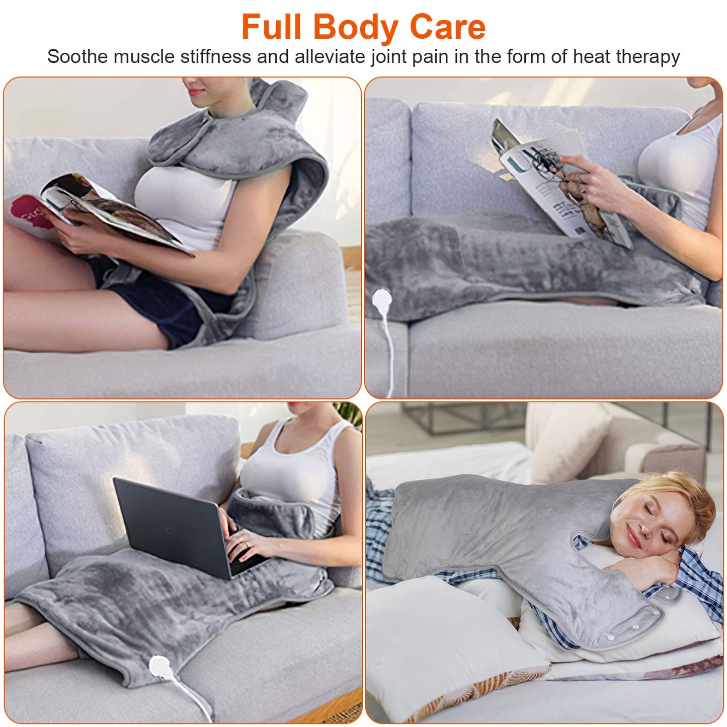 Electric Heating Wrap for Neck, Shoulder & Back Pain Relief