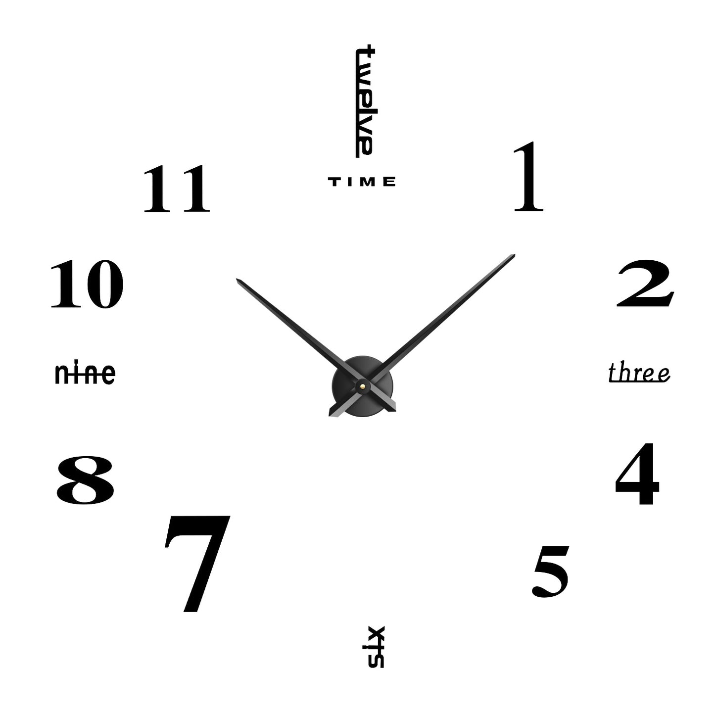 DIY 3D Mirror Wall Clock with Large Numbers